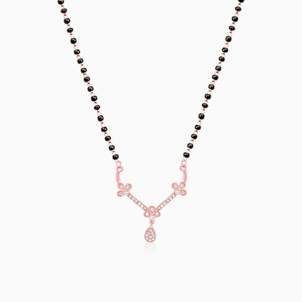 Rose Gold Harmony Drop Mangalsutra Necklace