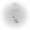 Silver Trishul And Damru Pendant
