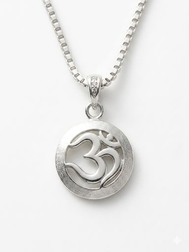 *Silver Divine Om Circle Pendant