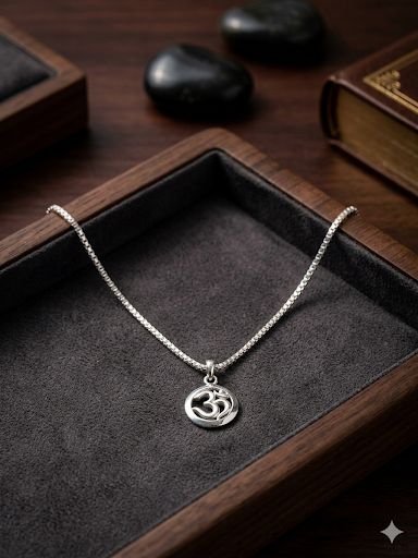 *Silver Divine Om Circle Pendant